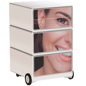 PAPERFLOW easyBox Business Rollcontainer weiß, bunt 62186 4 Auszüge 39,0 x 43,6 x 64,2 cm