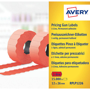 5014702023736 - Preisetiketten 26x12mm leuchtrot permanent 15000 Etiketten 5014702023736 Zweckform 10 Rolle