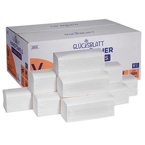 GLÜCKSBLATT Papierhandtücher 4802100 CLASSIC PLUS Zick-Zack-Falzung 2-lagig 3.000 Tücher