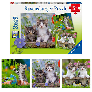 4005556080465 - Ravensburger Puzzle - Ravensburger Kinderpuzzle - 08046 Süße Samtpfötchen - Puzzle für Kinder ab 5 Jahren mit 3x49 Teilen 4005556080465 - Ravensburger Puzzle - Ravensburger Kinderpuzzle - 08046 Süße Samtpfötchen - Puzzle für Kinder ab 5 Jahren mit 3x49 Teilen