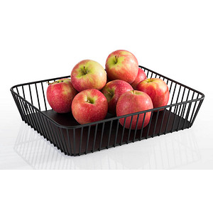 4004133304154 - Brotkorb Urban Lebensmittelaufbewahrungsbehälter Gr B H L 265 cm x 75 cm x 325 cm schwarz Weitere Tischaccessoires Antirutsch Füße rechteckig