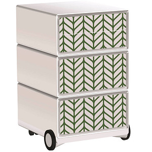 PAPERFLOW easyBox Tropical Rollcontainer weiß, bunt 60635 4 Auszüge 39,0 x 43,6 x 64,2 cm