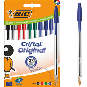 3086123734760 - Cristal Kugelschreiber mit Kappe Gr M - 04 mm - sortiert - 10 Stück 3086123734760 BIC 10 Stück 3086123734760 - Cristal Kugelschreiber mit Kappe Gr M - 04 mm - sortiert - 10 Stück 3086123734760 BIC 10 Stück