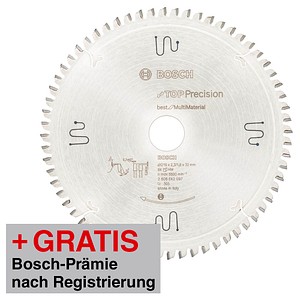 3165140574372 - AKTION BOSCH Best for Multi Material Kreissägeblatt 2160 mm 64 Zähne mit Prämie nach Registrierung 3165140574372 - AKTION BOSCH Best for Multi Material Kreissägeblatt 2160 mm 64 Zähne mit Prämie nach Registrierung