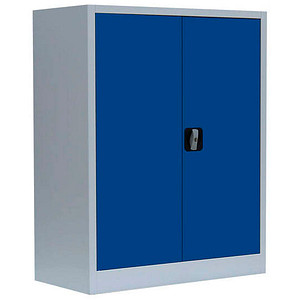 4061815522121 - Stahlschrank 530311 enzianblau lichtgrau 800 x 383 x 1000 cm aufgebaut  4061815522121 LÜLLMANN