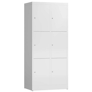 4061815857834 - Schließfachschrank ClassiX signalweiß X-523327 6 Schließfächer 800 x 500 x 1800 cm 4061815857834 LÜLLMANN 4061815857834 - Schließfachschrank ClassiX signalweiß X-523327 6 Schließfächer 800 x 500 x 1800 cm 4061815857834 LÜLLMANN
