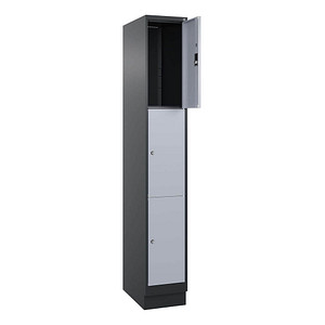 4068427573800 - Schließfachschrank Classic PLUS schwarzgrau weißaluminium 080020-103 S10013 3 Schließfächer 300 x 500 x 1950 cm 40684275738 4068427573800 - Schließfachschrank Classic PLUS schwarzgrau weißaluminium 080020-103 S10013 3 Schließfächer 300 x 500 x 1950 cm 40684275738