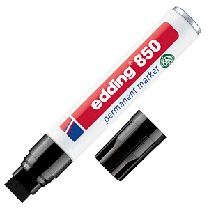 4004764054275 - edding 850 Permanentmarker Extra Breit Keilspitze 5 - 18 mm Schwarz Nachfüllbar Wasserbeständig