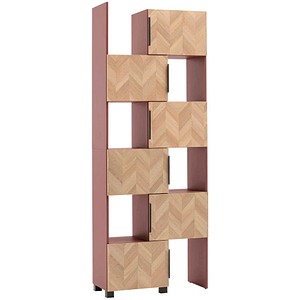 Schieberegal SCHILDMEYER Piazza Breite 78 cm mauve B78cm H1016cm T347cm FSC-zertifizierter Holzwerkstoff Regale