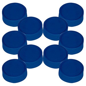 10 MAUL Magnete blau Ø 3,4 x 1,4 cm