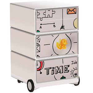 PAPERFLOW easyBox Business Rollcontainer weiß, bunt 62231 4 Auszüge 39,0 x 43,6 x 64,2 cm