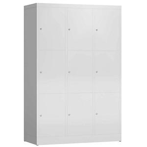 4061815857865 - Schließfachschrank ClassiX lichtgrau X-523330 9 Schließfächer 1185 x 500 x 1800 cm 4061815857865 LÜLLMANN