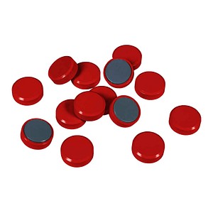EICHNER Magnete rot, Kunststoff Ø 3,0 cm, 20 St.