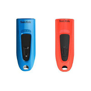 2 SanDisk USB-Sticks Ultra rot, blau 32 GB