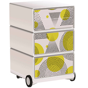 PAPERFLOW easyBox Business Rollcontainer weiß, bunt 62247 4 Auszüge 39,0 x 43,6 x 64,2 cm
