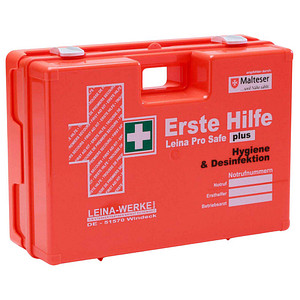 4011166211366 - Erste-Hilfe-Koffer Pro Safe plus Hygiene & Desinfektion DIN 13169 orange 4011166211366 LEINA-WERKE