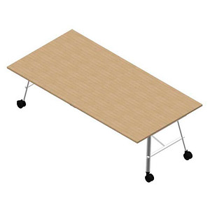 8029466017324 - Konferenztisch SERENITY eiche rechteckig A-Gestell weiß 2400 x 1200 x 750 cm 8029466017324 Quadrifoglio