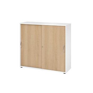 4032062166208 - Schiebetürenschrank 1753S V1753S W E BM weiß eiche 2 Fachböden 1200 x 400 x 1100 cm