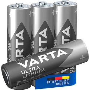 4 VARTA Batterien ULTRA LITHIUM Mignon AA 1,5 V