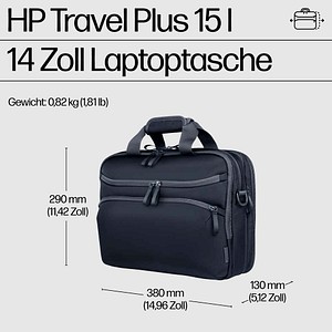 0198122966905 - Laptoptasche Travel Plus A2CE2AA Kunstfaser schwarz A2CE2AA bis 356 cm (14 Zoll)