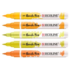 Talens ECOLINE® Brush-Pens gelb, 5 St.
