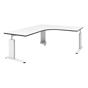 4059484224828 - röhr Imperia höhenverstellbarer Schreibtisch weiß L-Form C-Fuß-Gestell weiß 1800 x 800 2000 cm 4059484224828 - röhr Imperia höhenverstellbarer Schreibtisch weiß L-Form C-Fuß-Gestell weiß 1800 x 800 2000 cm
