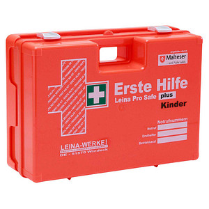 4011166211229 - Erste-Hilfe-Kasten Pro Safe plus Kinder DIN 13169 + branchenbezogene Zusatzerweiterung orange 4011166211229 REF 2112