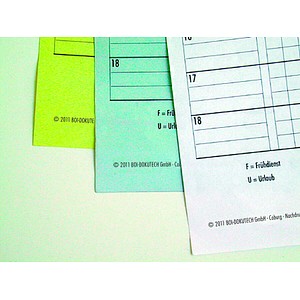 4052301034075 - 50 Dienstplan für bis zu 9 Mitarbeiter Formulare