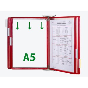 3377994251037 - tarifold Wand-Sichttafelsystem 425103 DIN A5 rot mit 10 St Sichttafeln