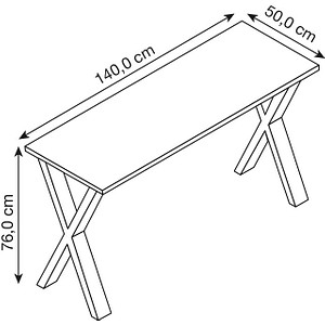 4051814432781 - Holz Schreibtisch H 76 x B 140 x T 50 cm Computertisch schlicht Füße aus hochwertigem Metall Arbeitstisch Büromöbel - Lona X 4051814432781 - Holz Schreibtisch H 76 x B 140 x T 50 cm Computertisch schlicht Füße aus hochwertigem Metall Arbeitstisch Büromöbel - Lona X