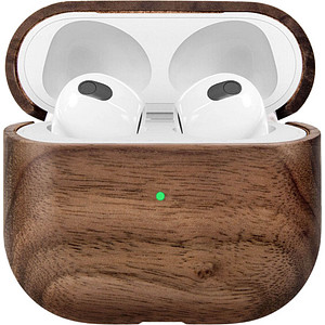 WOODCESSORIES AirCase Schutzhülle für Apple AirPods 1. Gen, AirPods 2. Gen, AirPods 3. Gen walnuss