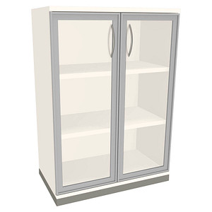 4260672331789 - fm Aktenschrank Sidney 4260672331789 weiß Acrylglas klar 2 Fachböden 800 x 442 x 1133 cm