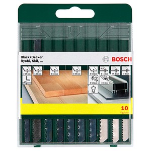 3165140415781 - 10-teiliges Stichsägeblatt-Set U-Schaft für Holz Metall Kunststoff 2607019460 - Bosch 3165140415781 - 10-teiliges Stichsägeblatt-Set U-Schaft für Holz Metall Kunststoff 2607019460 - Bosch