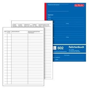 herlitz Fahrtenbuch, Pkw mit Kraftstoffverbrauch Formularbuch, 1 St.