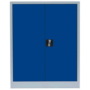 4061815522121 - Stahlschrank 530311 enzianblau lichtgrau 800 x 383 x 1000 cm aufgebaut  4061815522121 LÜLLMANN