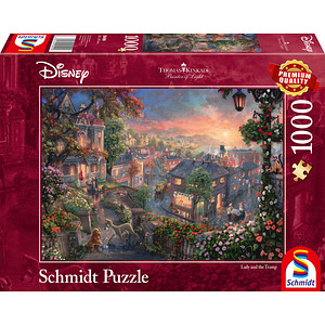 4001504594909 - Schmidt Puzzle - Thomas Kinkade Disney - Lady and the Tramp