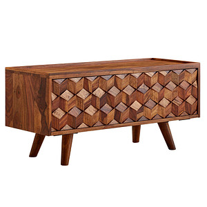 4251757703775 - WOHNLING TV Schrank 92x44x35 cm Holz Lowboard Fernsehkommode Fernsehschrank