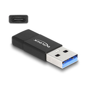 4043619600014 - Usb 32 Gen 2 Adapter usb Typ-A Stecker zu usb Type-C™ Buchse schwarz (60001) - Delock