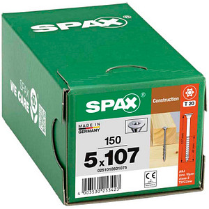4003530253423 - ® - spax Universalschraube 5 x 107 mm 150 Stück t-star T20 4CUT wirox 0251010501075 4003530253423 - ® - spax Universalschraube 5 x 107 mm 150 Stück t-star T20 4CUT wirox 0251010501075