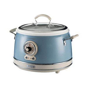 8003705118485 - 2904 05 | Vintage Slowcooker & XL Reiskocher | insgesamt 35 Liter Volumen | 700 Watt | Warmhaltefunktion | blau