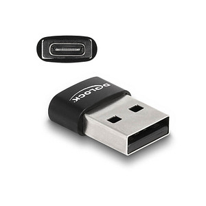 4043619600021 - Usb 20 Adapter usb Typ-A Stecker zu usb Type-C™ Buchse schwarz (60002) - Delock
