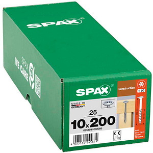 4003530245879 - Spax - hiforce 10 x 200 mm 25 Stück Teilgewinde Tellerkopf t-star plus T50 4CUT wirox - 0251011002005