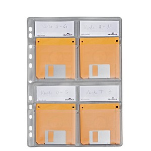 DURABLE 4er Disketten-Hüllen transparent, 5 St.