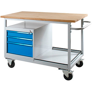 4050049419239 - Werkbank Eko lichtgrau lichtblau 3 Schubladen 1300 x 600 x 850 cm 4050049419239 ADB 4050049419239 - Werkbank Eko lichtgrau lichtblau 3 Schubladen 1300 x 600 x 850 cm 4050049419239 ADB