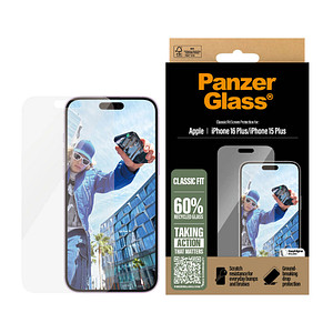 PanzerGlass™ Classic Fit Display-Schutzglas für Apple iPhone 16 Plus