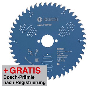 3165140796514 - AKTION BOSCH EXPERT for Wood Kreissägeblatt 1900 mm 48 Zähne mit Prämie nach Registrierung 3165140796514 - AKTION BOSCH EXPERT for Wood Kreissägeblatt 1900 mm 48 Zähne mit Prämie nach Registrierung