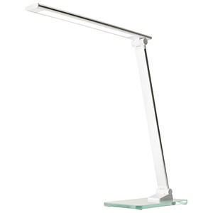 3595560029433 - LED-Tischleuchte UNILUX Popy 5 W 500 lm 3000-6000 K 3 Leuchtstärken dimmbar faltbar silber-weiß