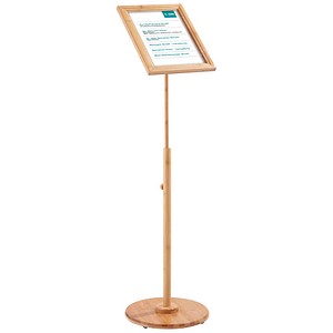 SPRINTIS Infoständer BAMBOO Holz DIN A4 21,0 x 29,7 x 80,0 - 120,0 cm, 1 St.