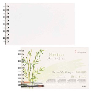 HAHNEMÜHLE Malblock Bamboo 15,3 x 25,0 cm 265 g/qm, 15 Blatt, 1 Block