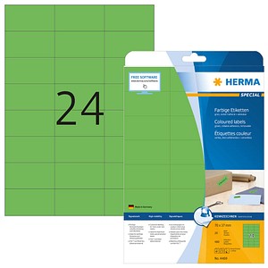 4008705044691 - HERMA 4469 Multifunktionsetiketten SuperPrint Grün Rechteckig 480 Etiketten pro Packung 4008705044691 - HERMA 4469 Multifunktionsetiketten SuperPrint Grün Rechteckig 480 Etiketten pro Packung
